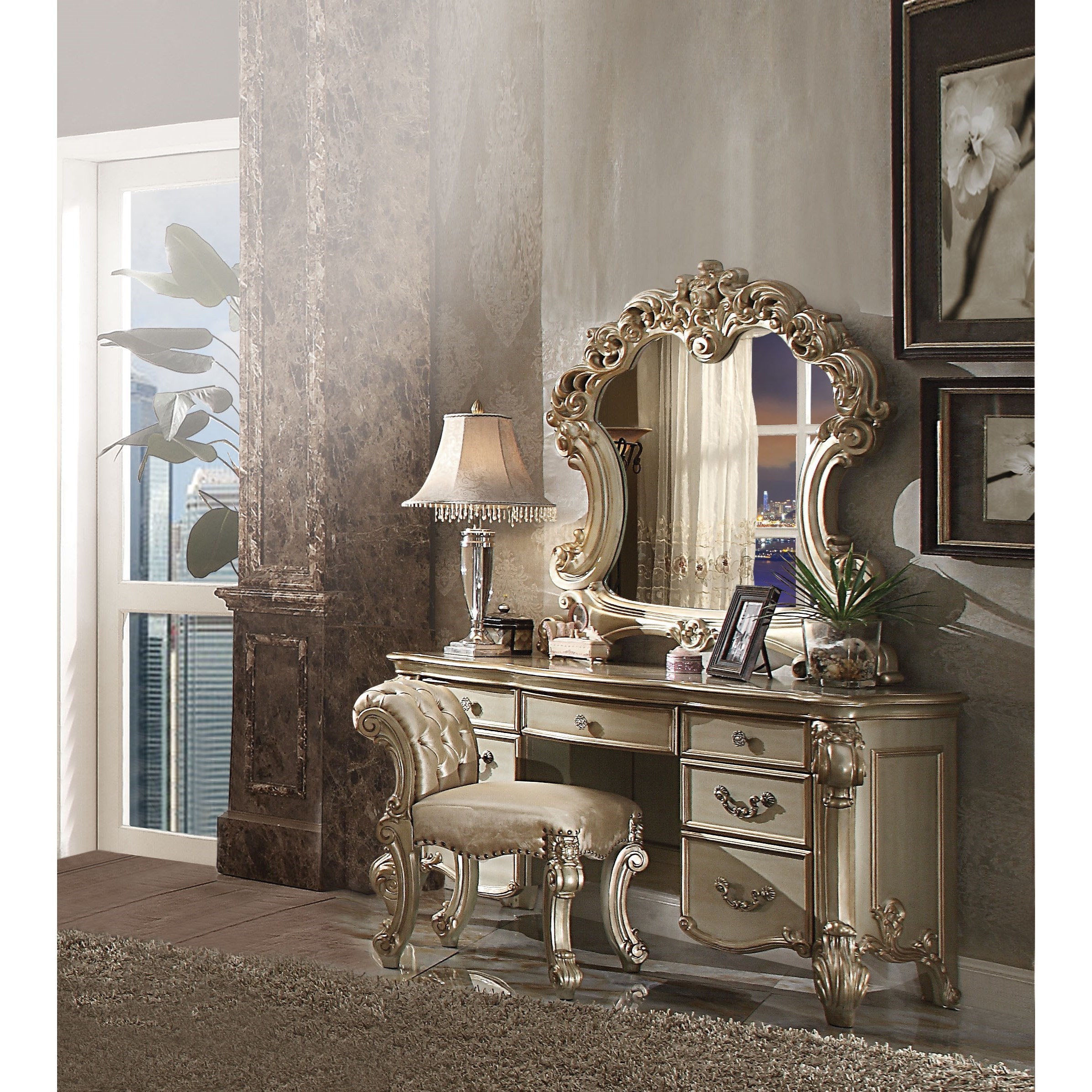 Steve Silver Highland Park HP900VDW VMW VBW Vintage Vanity and